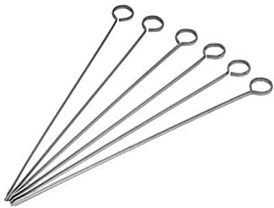 Genware NEV-236-8 Skewer, Stainless Steel, 8 (Pack of 6)