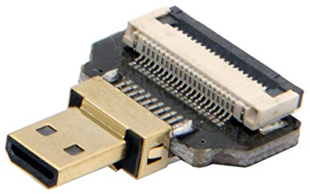 CY CYFPV Micro HDMI tipo D macho adaptador recto estándar para FPV HDTV Multicopter fotografía aérea