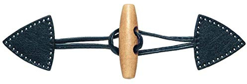 Prym 417715 Toggle fastening 15 x 5 cm dark blue, Wood, One size