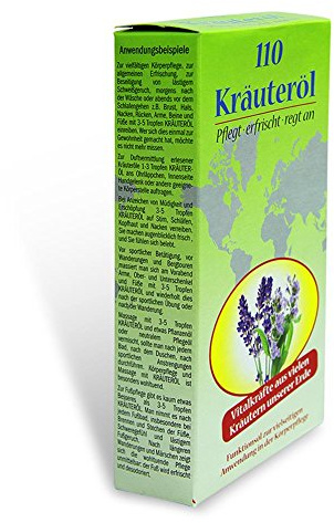 HC-Handel 4 x Huile Corporelle 110 Herbes 100 ml Nourrissant, Rafraîchissant et Stimulant Unisex