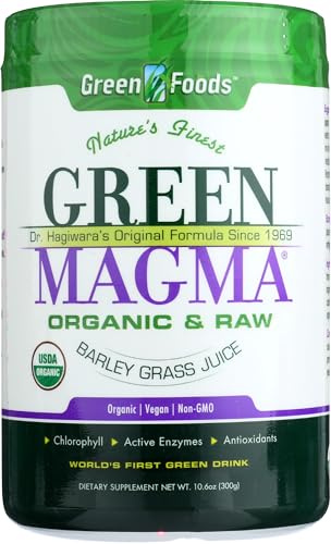 GREEN MAGMA® - 300 gr Polvere - UNICO IN ITALIA - a base di succo di giovani foglie di Erba d’orzo estratte a crudo con tecnologia Spray Dry, certificato 100% crudo.