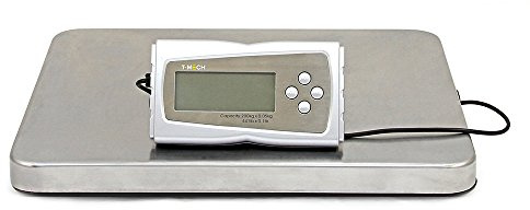T-Mech 200kg Digital Postal Weighing Scales Letter & Parcel, Stainless Steel, 41cm x 36cm Weighs up to 200kg/ 440lb