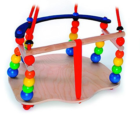 Hess - 31103 - Balançoire Siège Bébé en Bois - De Luxe Colored/Yellow Clip