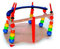 Hess Holzspielzeug 31103 - Gitterschaukel aus Holz, handgefertigt, für Kinder ab 12 Monaten, ca. 37 x 36 x 22 cm, für Garten und Terrasse