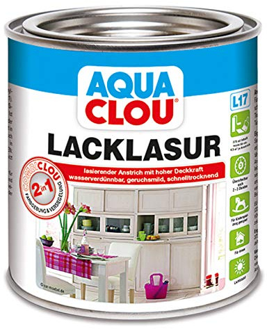 CLOU AQUA COMBI-CLOU Lack-Lasur, dunkelnussbraun, 375ml
