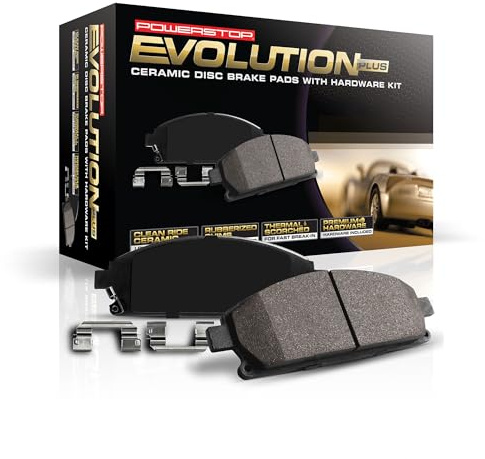 PowerStop Front Brake Pads For Ford Fusion 2006-12 |Lincoln MKZ 2007-12 |Zephyr 2006 |Mazda 6 2006-13 |Mercury Milan 2006-11 - Z17 Ceramic Brake Pads With Installation Hardware, 17-1164