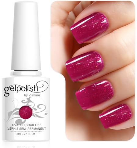 Vishine - Smalto per unghie sotto forma di gel semi-permanente, per lampada UV o LED, boccetta da 8 ml, 239 colori disponibili, per nail art e manicure, C01