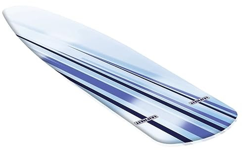 Leifheit Bügelbrettbezug Air Active M Blue, speziell für Leifheit Air Active Bügeltische, ideal für Dampfstationen, ideale Hitzeverteilung durch Perforation, Spannbezug mit Schnurzug und Spannclip