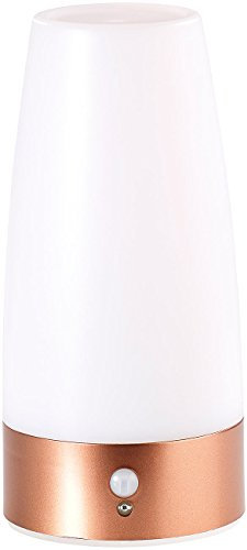 Lunartec Lampe de Table Ronde avec capteur de Mouvement PIR - avec Piles
