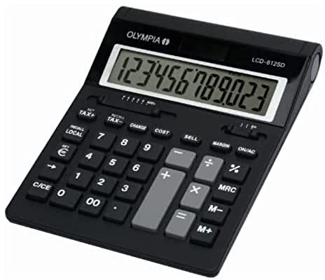 Olympia Taschenrechner LCD - 612 SD, schwarz, LCD-612SD