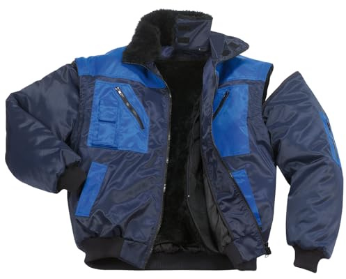 securesse Pilotenjacke 4 in 1-Funktion Marineblau/Kornblau Größe XL