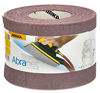 Mirka Abranet rollo lijado neto 115 mm x 25 m cierre adhesivo P320 | Rollo abrasivo Mirka Abranet con cierre adhesivo ideal para lijar madera masilla barniz plástico uso profesional