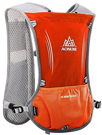 AONIJIE 5L Multifunktionale Ultrleicht Fahrradrucksack / Trinkrucksack Getränketasche für Wandern, Training, Laufen, Klettern, Marathon, Jogging, Radfahren (Orange)