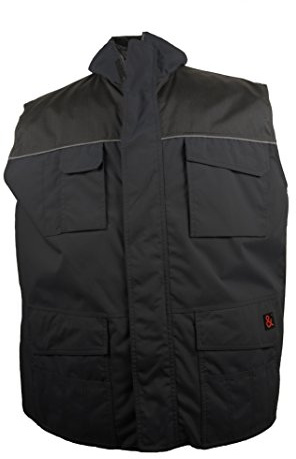 Marc & Mark 2in1 Arbeitsweste in Herrenübergröße bis 10XL, schwarz, Größe:5XL