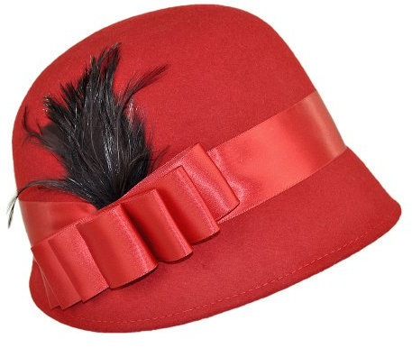 sur la tête Glockenhut Chloe aus Wollfilz - Rot - One Size