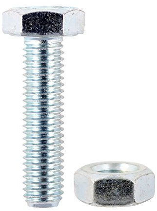 TIMco 10100SNZP BZP Hexset och mutter – silver (låda med 2) 12 x 35 SILVER