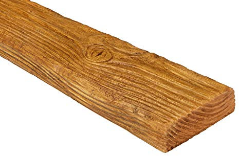 DECO WOOD Dekobrett ET306 aus Polyurethane, 2m Länge, PU Brett Holzoptik (hellbraun - 120x35mm) Innendekor Wohnzimmer Wanddekoration