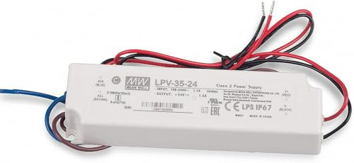MW MEAN WELL - Fuente de alimentación, transformador LPV-35-24, 36 W, 24 V