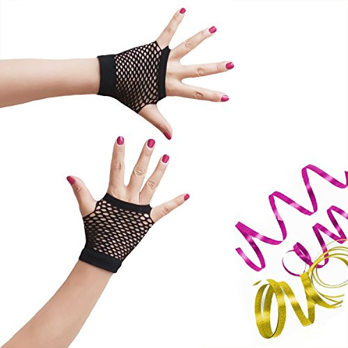 Oblique-Uniuqe® Netzhandschuhe in Schwarz - Einheitsgröße