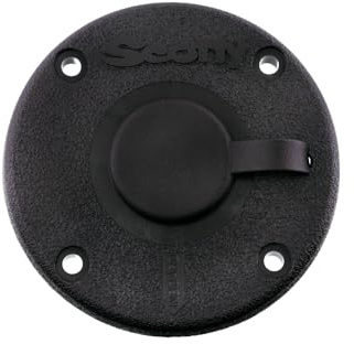 Scotty #344-BK Runde Unterputz-Halterung schwarz versiegelte Unterseite mit Regenkappe