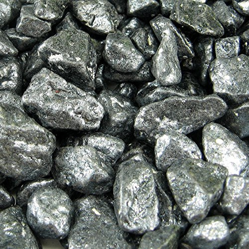 MGS SHOP Dekokies Zierkies Streudeko Dekosteine Nuggets Garten Kies (5kg, Brilliant schwarz 20-10mm)