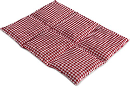 Giraffenland Traubenkernkissen groß 40x30cm 6-Kammer - rot-weiß - Wärme und Kälte - Kissen 30x40 - Traubenkern - rot-weiß
