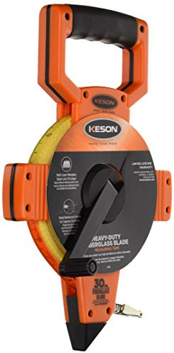 Keson OTR30MM Open Reel Fiberglass Tape Measure Reel (Graduations: 5mm & 2mm), 30-Meter