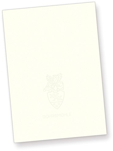 Gohrsmühle Briefpapier 250 Blatt DIN A4 90 g/qm | Edel, hochwertig und naturweiß mit Wasserzeichen, erstklassiges Feinstpapier seit 1595 für Firmen und Bewerbungen