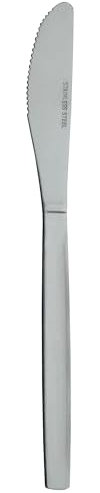 Grunwerg Collezione Economy Coltelli da tavola, Stainless Steel, Argento, 21 x 2 x 0.5 cm
