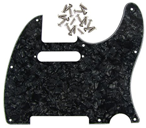 FLEOR 8 fori 4 STi Nero Perla TL Pickguard singolo bobina il collo foro taglio Piastra Guardia con montaggio viti per la sostituzione della piastra TL TE standard FD USA/Messico