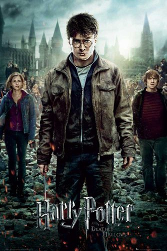 empireposter Harry Potter - 7 - Teil 2 One Sheet - und die Heiligtümer des Todes Filmposter Kinoplakat - Grösse 61x91.5 cm + 2 St Posterleisten Kunststoff 62 cm transparent