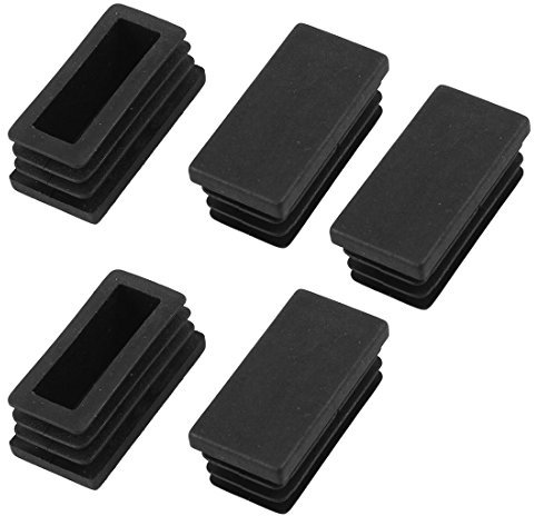 sourcing map Rechteckige Abdeckkappen für Rohre, 20 mm x 40 mm, 5 Stück de