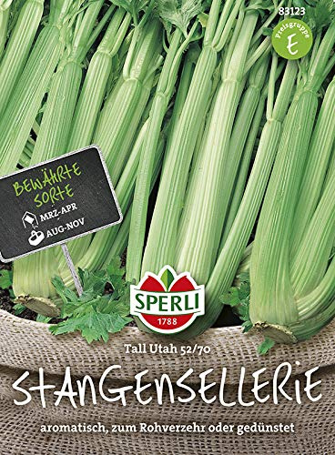Stangensellerie Tall Utah 52/70, aromatisch, zum Rohverzehr geeignet, Inhalt für ca. 200 Pflanzen