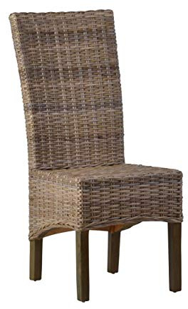 MiaMöbel Esszimmerstuhl 47x105x59 cm Modern Rattan Rattan Natur