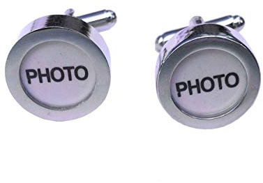 Miniblings votre propre photo personnalisé Boutons de manchette - boutons de chemise à la main I Boutons de manchette Je belle boîte en bois inclus - votre propre photo personnalisée