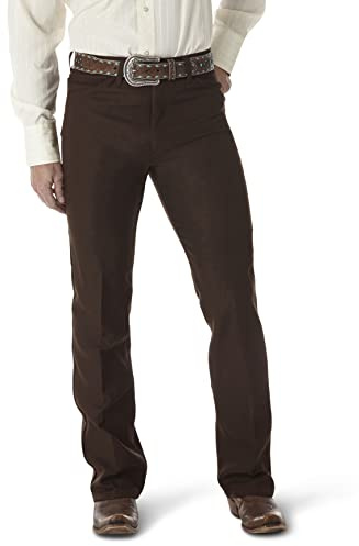 Wrangler Herren Wrancher Kleid Jeans, Braun, 33W / 34L