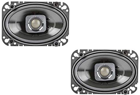 Polk Audio DB+ Series 4x6 Coaxial Speakers with Marine Certification | DB462 | 2-Way Boat & Car Audio Speaker, 50-22kHz Frequency Response, Polypropylene Woofer Cone & 3/4 Silk Dome Tweeter, Easy Install