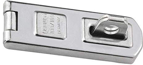 ABUS Überfalle 100/100 - Vorrichtung für Vorhängeschlösser - für einschlagende Türen - 33700 - ABUS-Sicherheitslevel 4 - Silberfarben