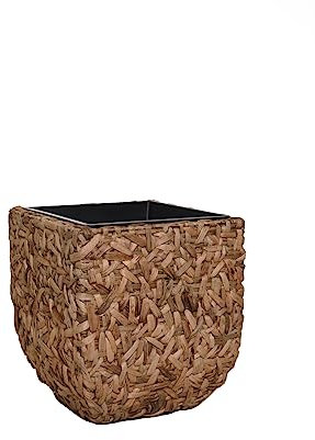 VIVANNO Bac à Fleurs Vase à Plantes en Jacinthe d'eau Naturelle Wild 50 x 45 x 45 cm