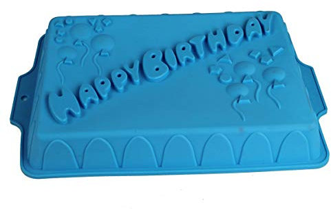 GMMH Silikonbackform Happy Birthday Kuchen Backform Kuchenform Brotbackform Obstbodenform