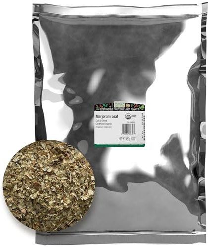 Frontier Natural Food Products 2618 Cut and Sifted Organic Marjoram Leaf, 16 oz