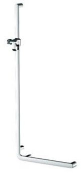 Keuco 31606011102 Winkelgriff Elegance, verchromt linke Ausführung, mit Brausehalter, 501/1201 mm