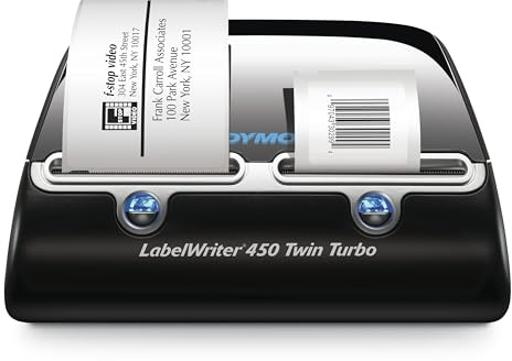 DYMO LabelWriter 450 Twin Turbo Automatisch Etikettendrucker | bis zu 71 Etiketten/Minute | Dual 300 DPI Thermodirekt | USB | bis 60mm Breite