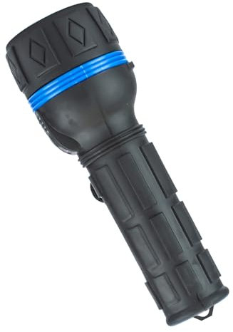 Status Rubber Torch, Weatherproof & Durable – Ideal for Camping, Hiking & Outdoor Adventures, Powered by 2 x D Batteries (Not Included), Black (SRUB2XD6)