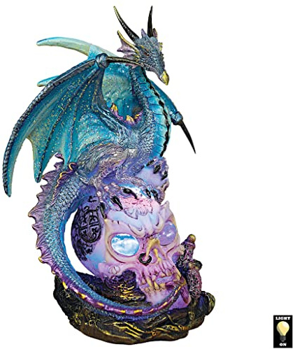 Design Toscano beleuchtete Skulptur in Form eines Drachenmörders, Maße: 8,9 x 11,4 x 19 cm
