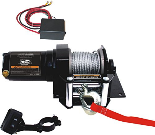 Bulldog Winch Cabrestante 15001 (ATV de 2000 Libras con Mini Interruptor basculante, Canal de Montaje, guía de Rodillo, Cuerda de Alambre de 50 pies)