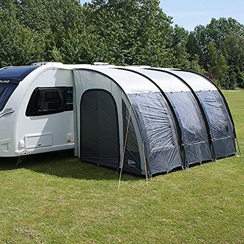 Leisurewize LWPP2C Ontario Porch Awning 390 Charcoal - 390 x 240 cm, Waterproof Polyester Fibre Glass Roll Up Shelter