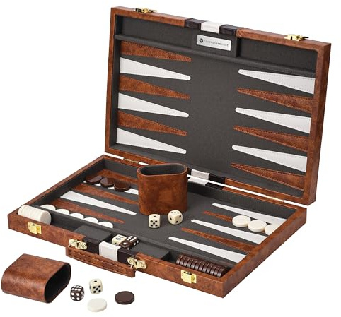 Get The Games Out Backgammon Set | Medium | Brown | 2 Players