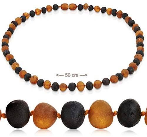 Amberta Natur Bernstein Kette Halskette ECHTE BALTISCHE Bernstein (50 cm)