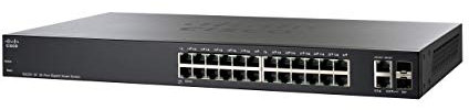 Smart switch Cisco SG220-26 con 24 porte Gigabit Ethernet (GbE) più 2 porte Gigabit Ethernet combinate mini-GBIC SFP, protezione limitata a vita (SG220-26-K9-EU)